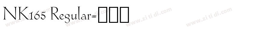 NK165 Regular字体转换